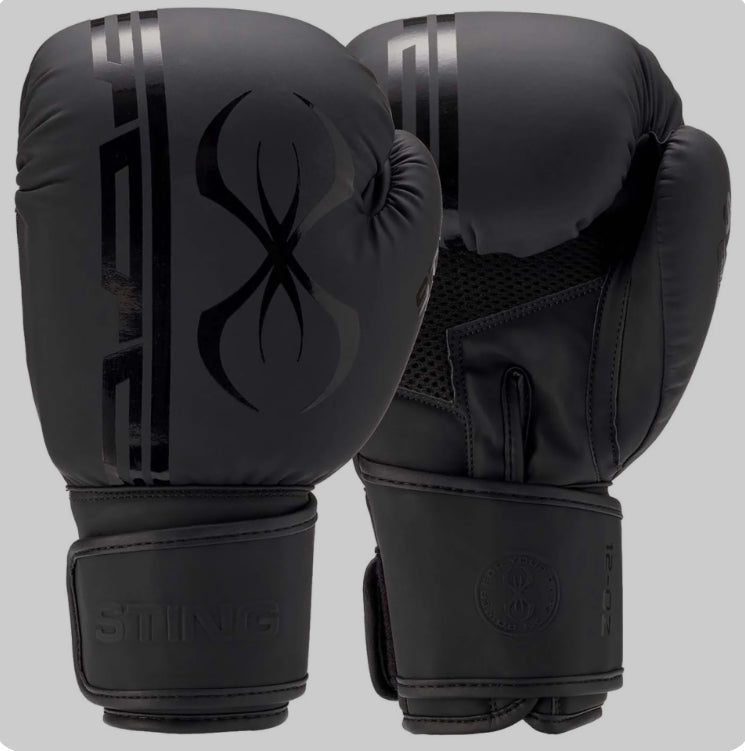 STING ARMAPLUS GLOVES 16oz Black on Black