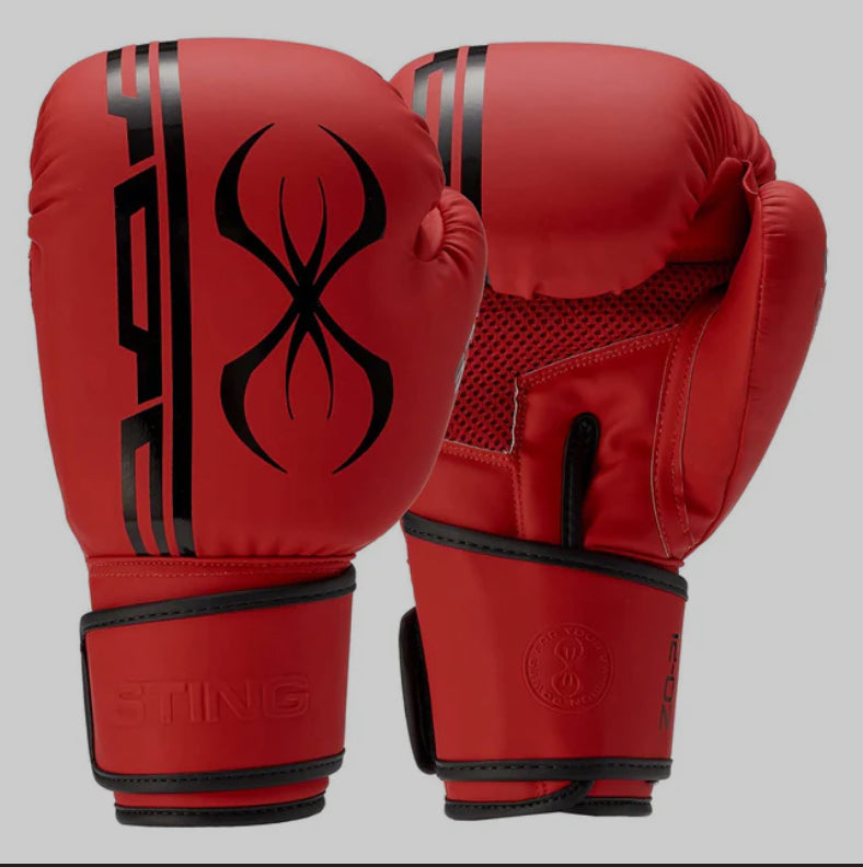 STING ARMAPLUS BOXING GLOVES - Red and Back